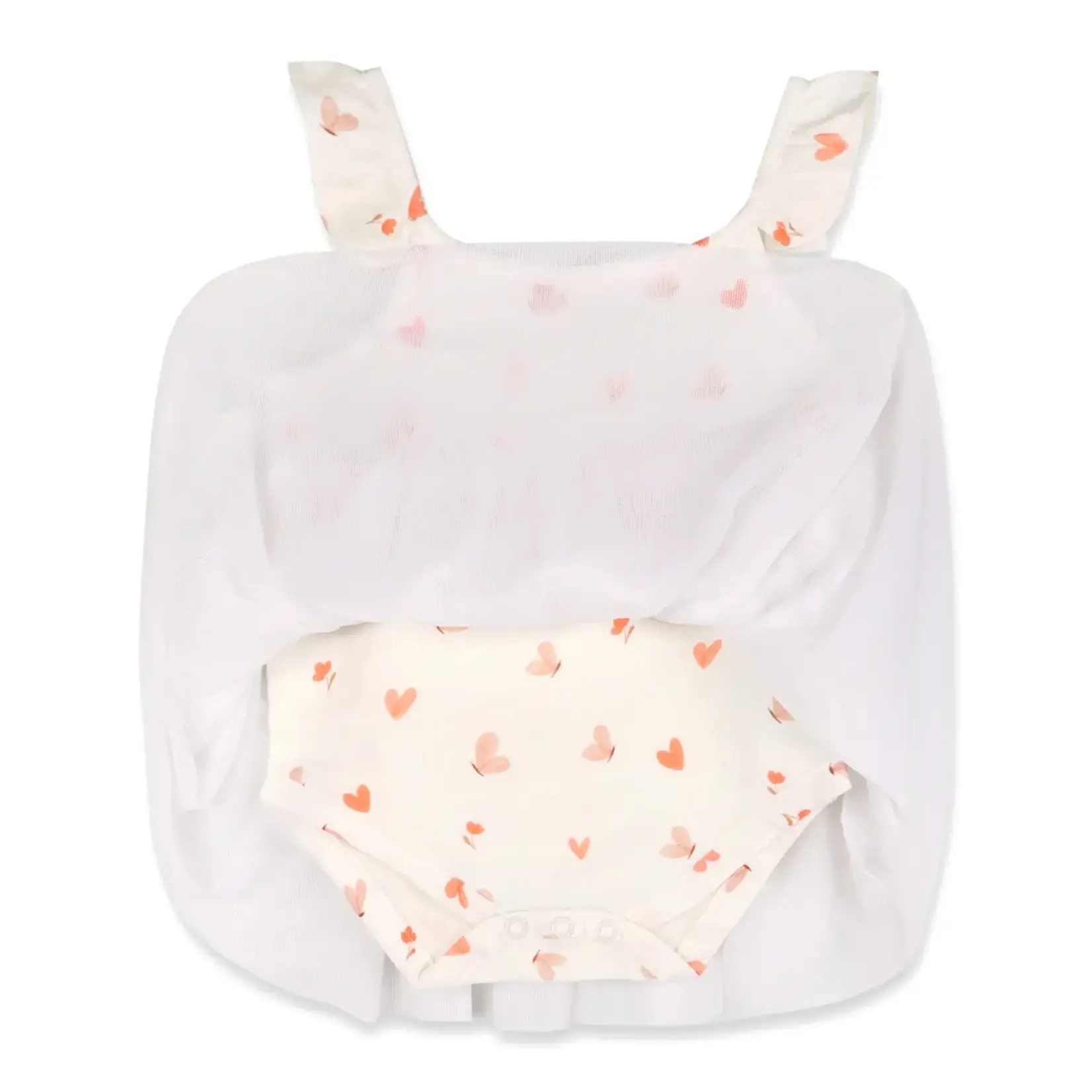 Viverano Organics Butterfly Love Baby Tutu Romper Dress (Organic Jersey) 0-3 Months