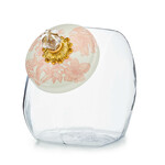 MacKenzie-Childs cookie jar with rosy english garden lid