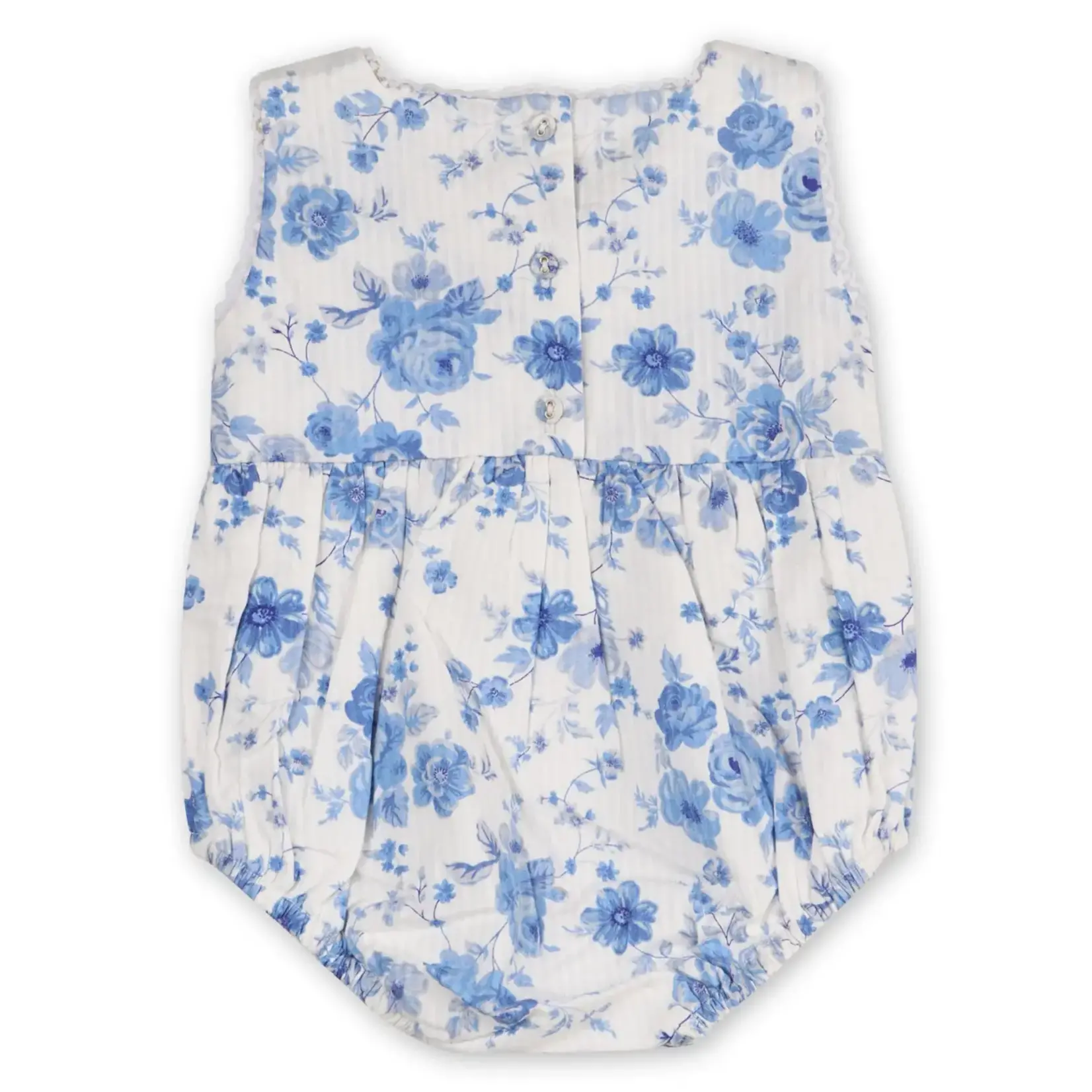 Viverano Organics Capri Seersucker Baby Bubble Romper + Headband (Organic)