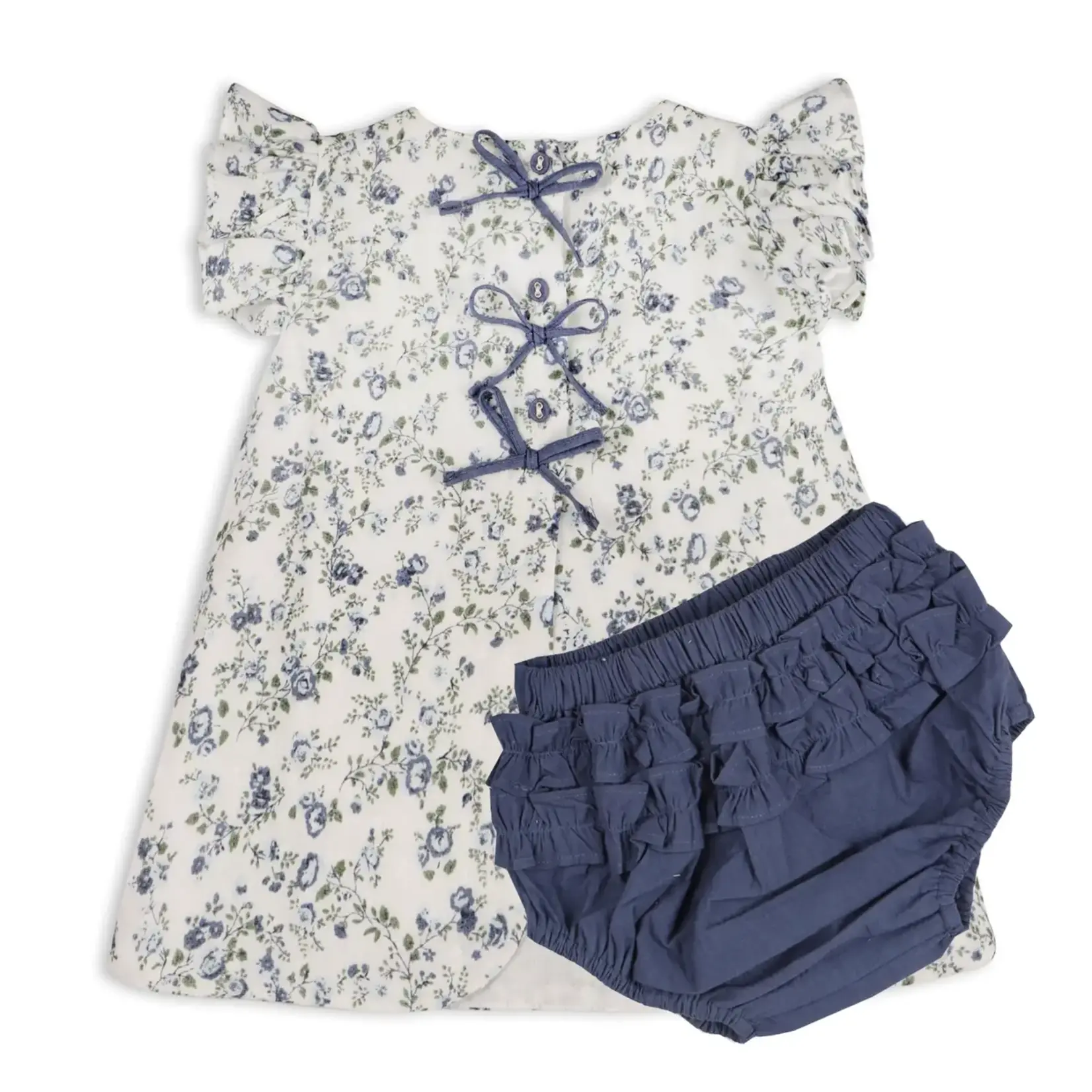 Viverano Organics Celia Floral Baby Bow Blouse +Bloomer (Organic)