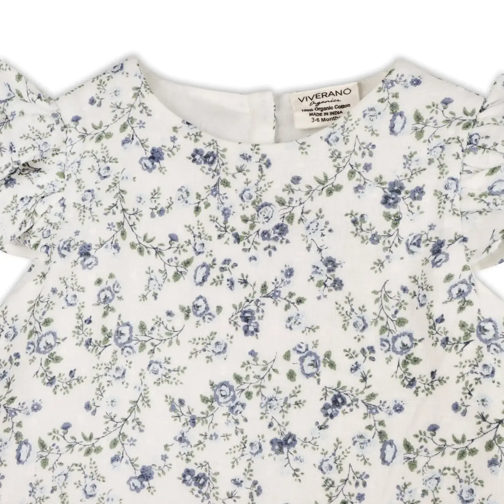 Viverano Organics Celia Floral Baby Bow Blouse +Bloomer (Organic)