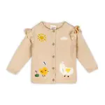 Viverano Organics Chicken Little Embroidered Sweater Baby Cardigan (Organic) Oat Heather