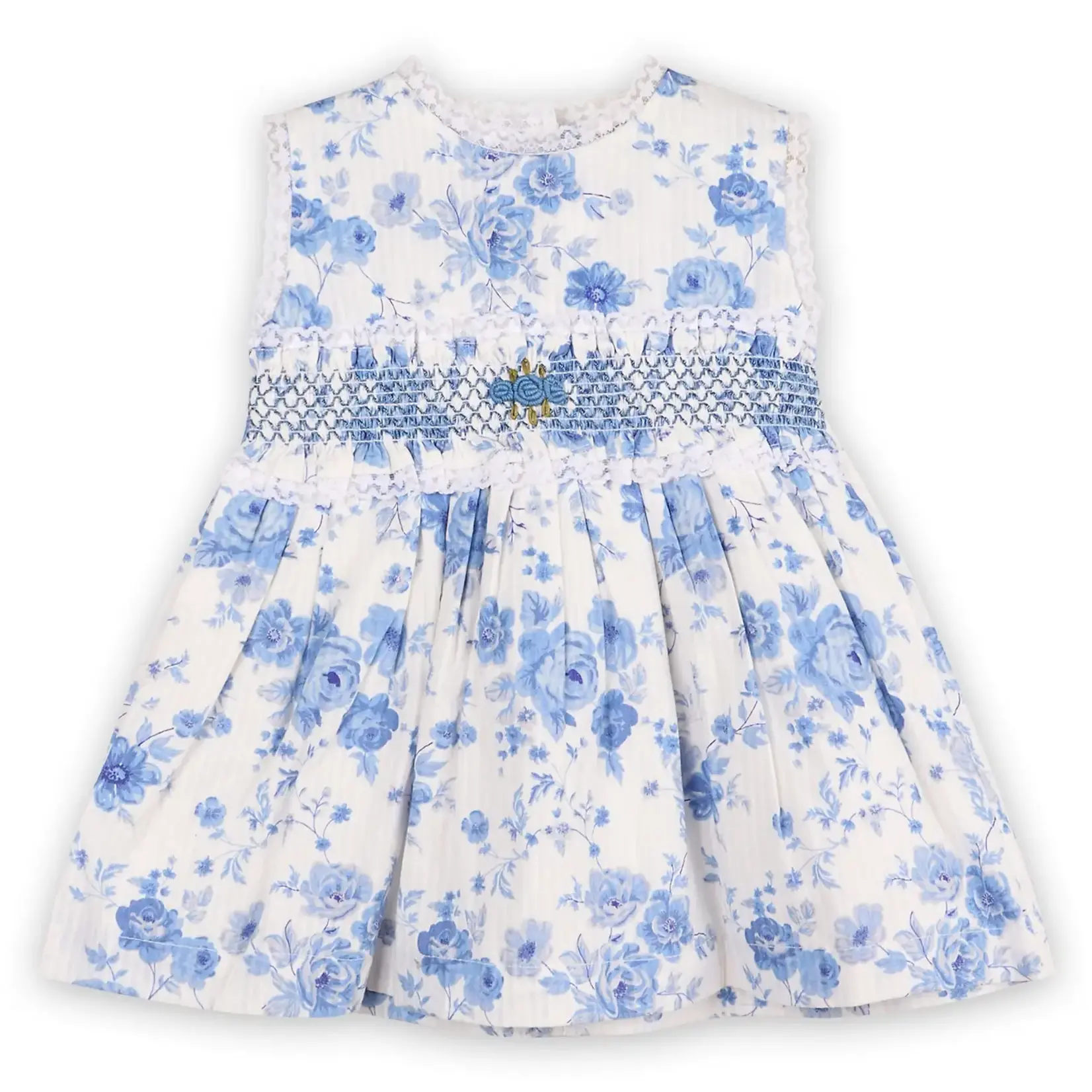 Viverano Organics Ellison Rose Floral Smocked Baby Dress + Bloomer (Organic)