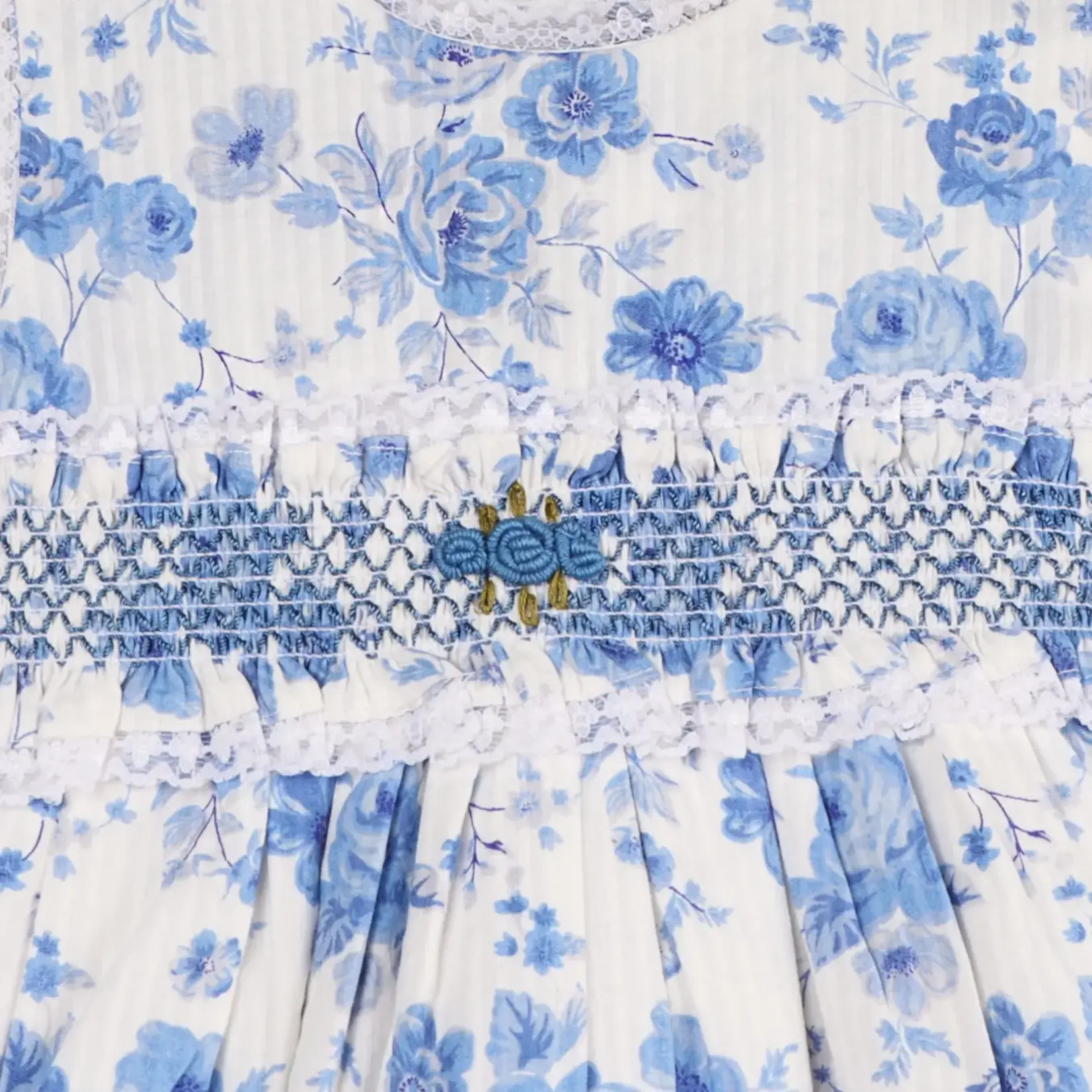 Viverano Organics Ellison Rose Floral Smocked Baby Dress + Bloomer (Organic)