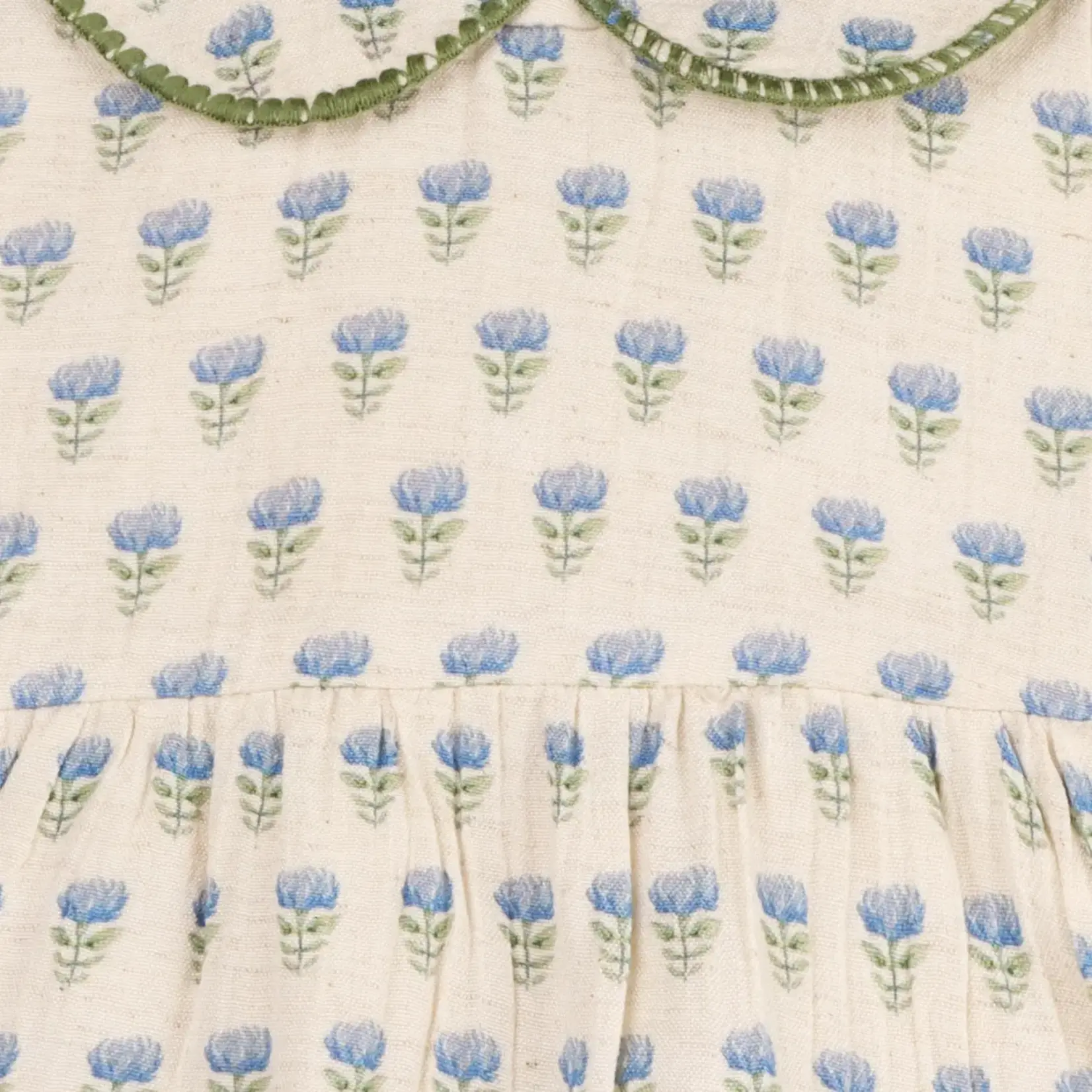 Viverano Organics Harper Peter Pan Collar Floral Baby Flare Dress + Bloomer