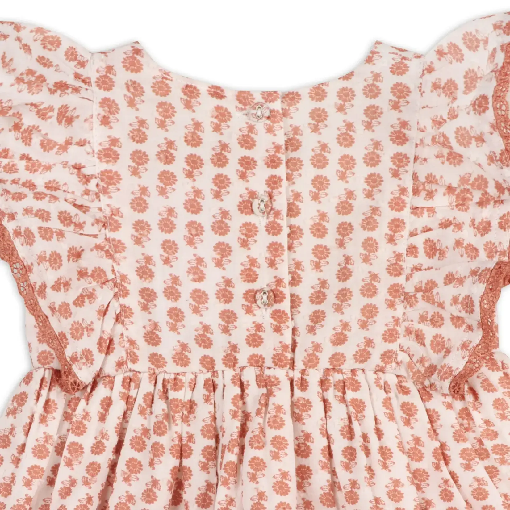 Viverano Organics Heather Dobby Cotton Floral Baby Dress + Bloomer (Organic)
