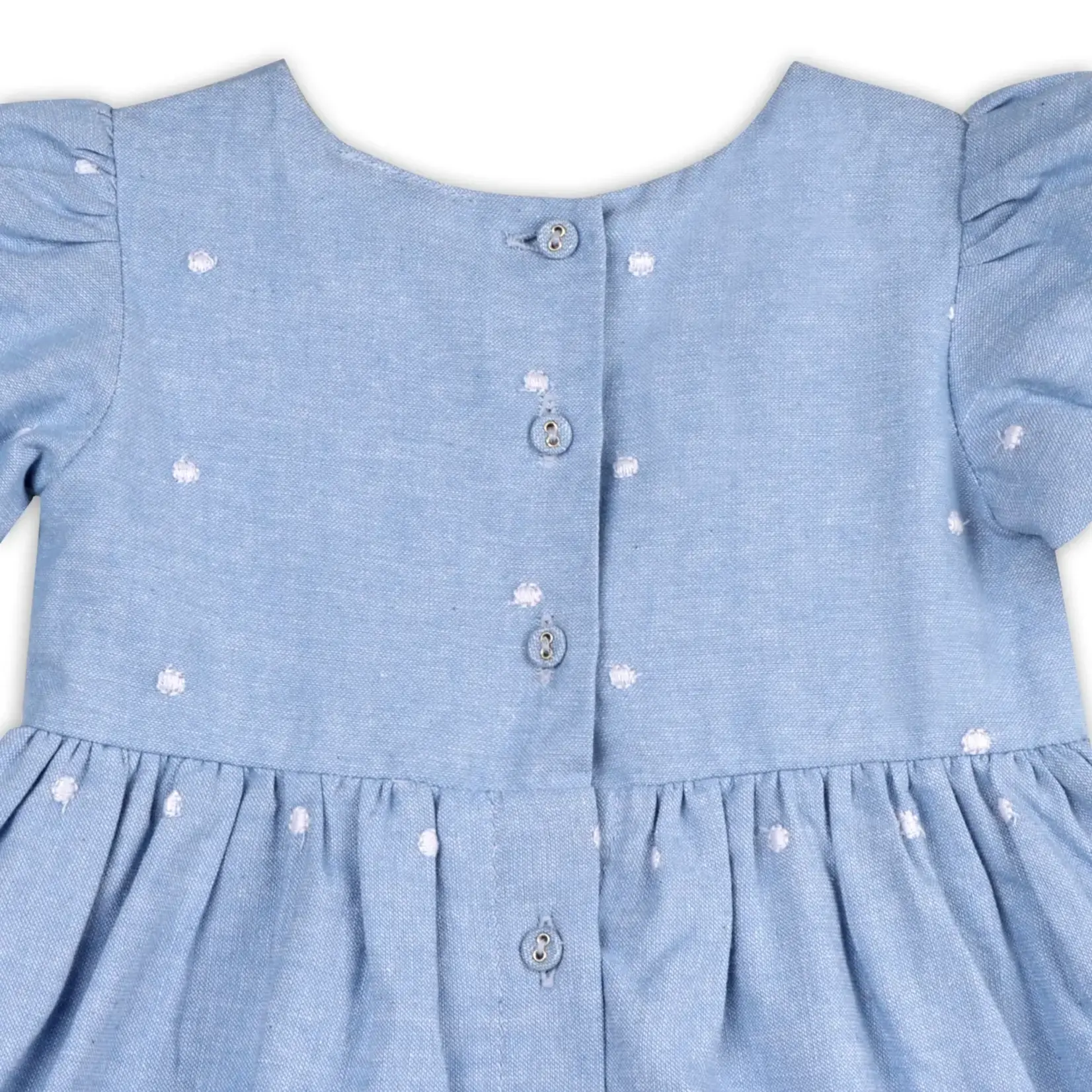 Viverano Organics Isla Chambray Baby Dress + Bloomer (Organic Cotton)