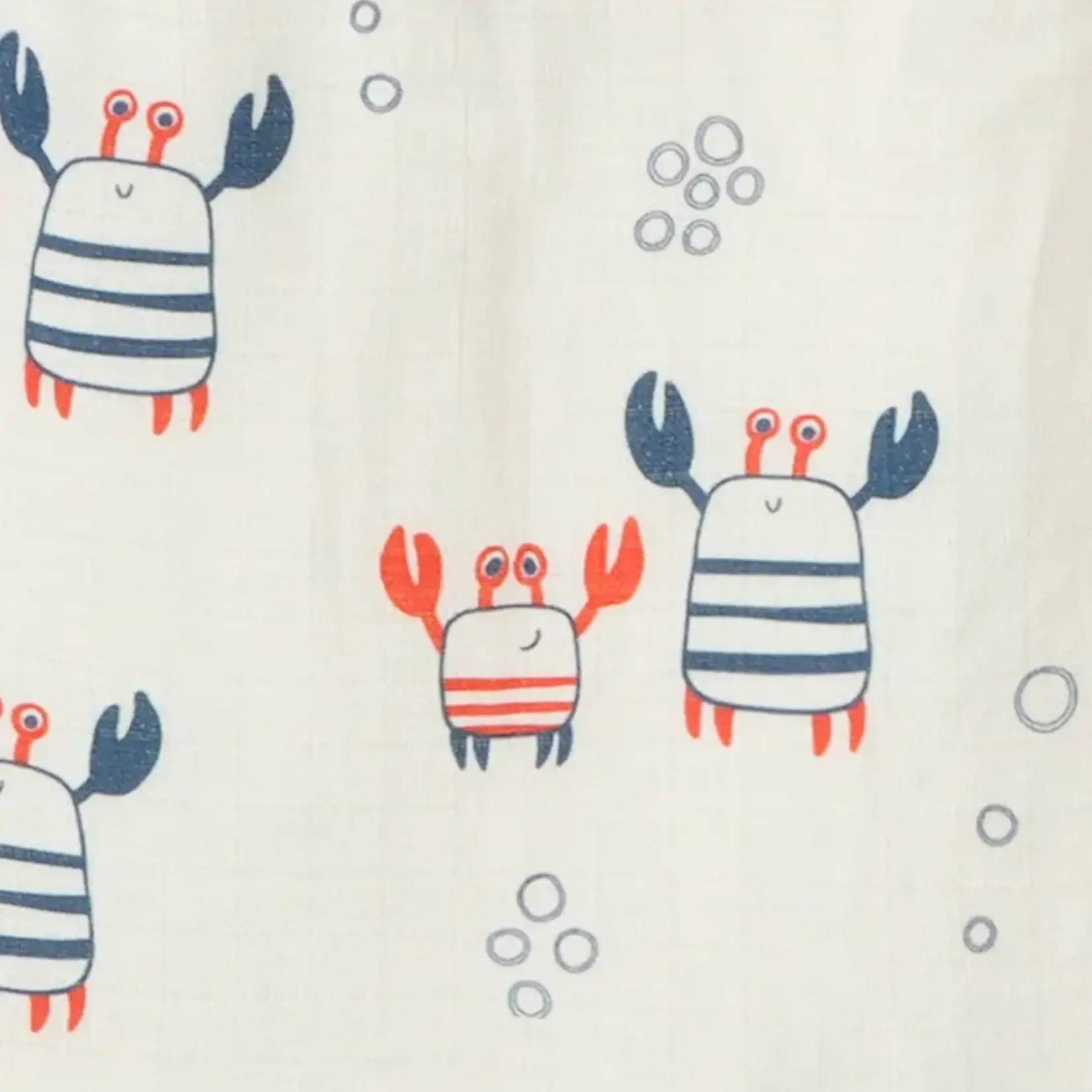 Viverano Organics Nautical Crab Button Baby Romper (Organic Muslin)