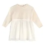 Viverano Organics Pearl Knit Classic Sweater Top & Tutu Baby Dress (Organic) Sweet Cream