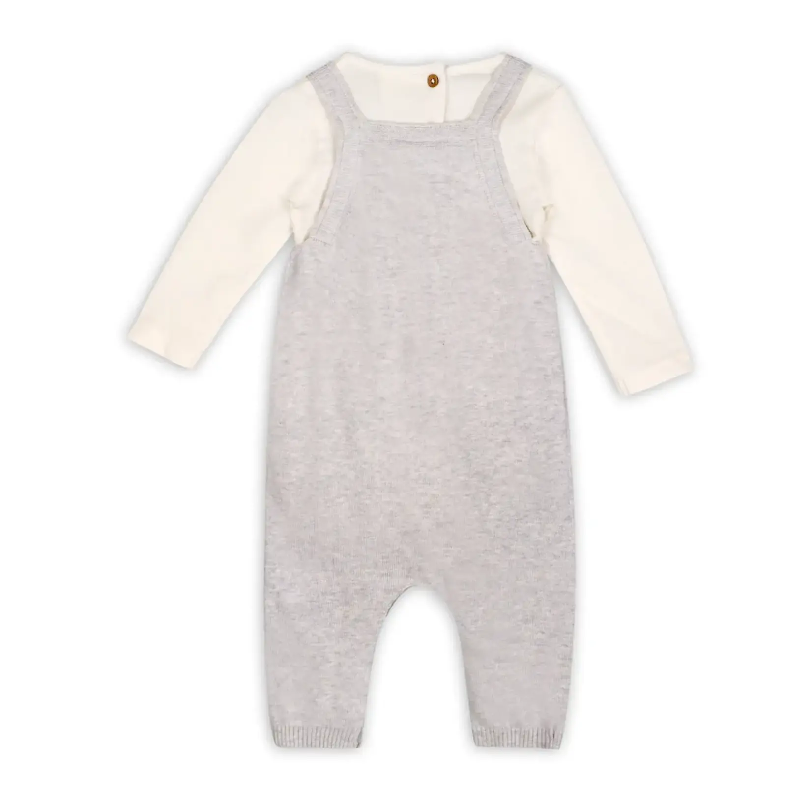 Viverano Organics Puppy Dog 3D Pocket Sweater Knit Baby Overall Set (Organic)