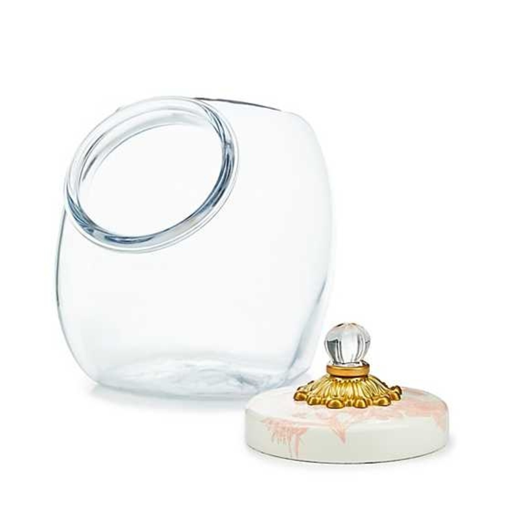 MacKenzie-Childs sweets jar with rosy english garden lid