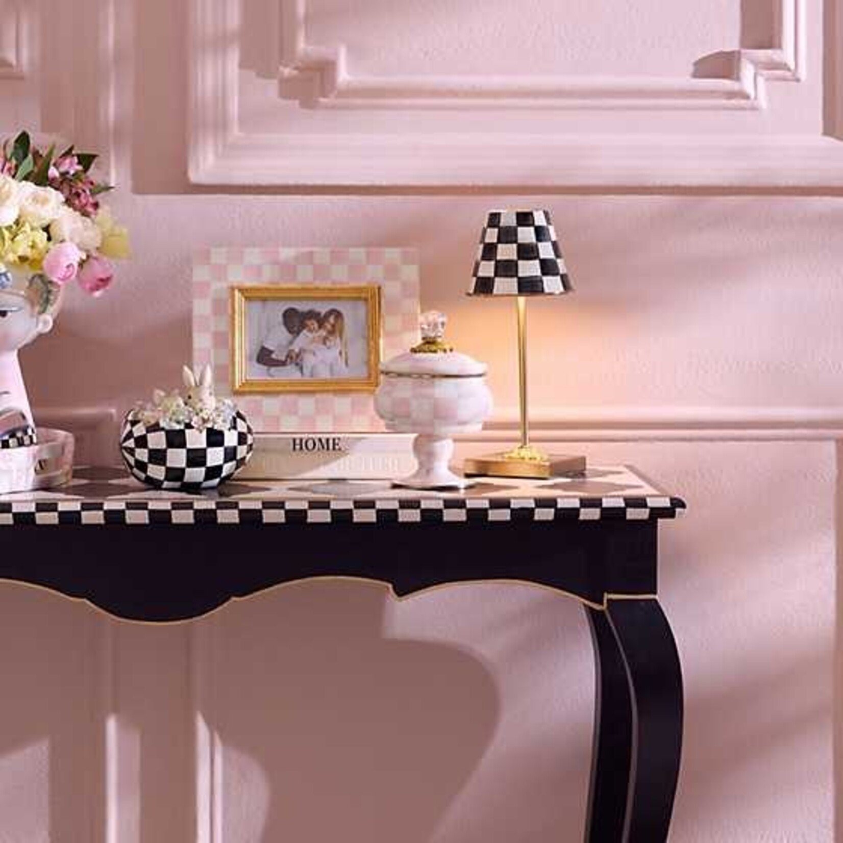 MacKenzie-Childs rosy check curiosity pot