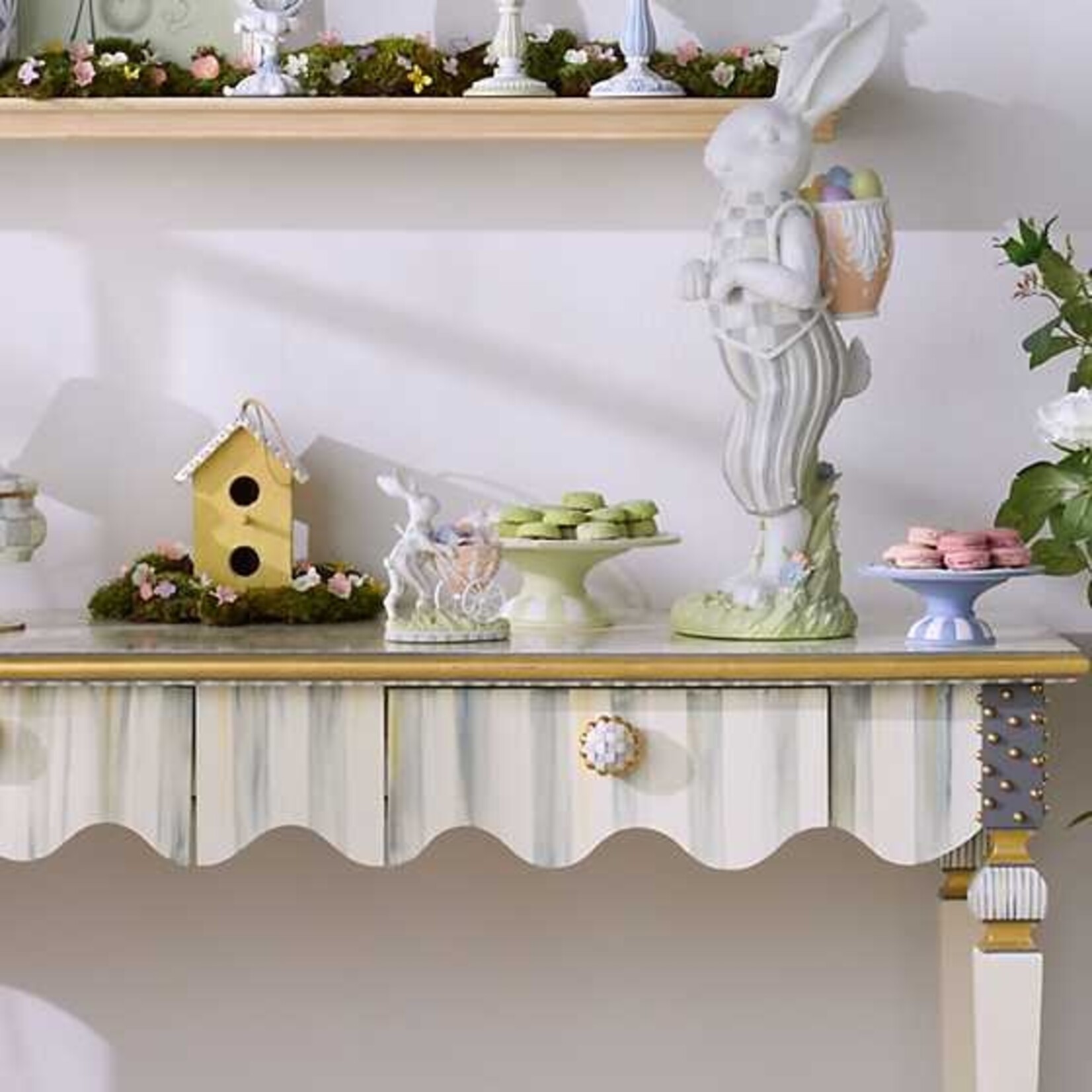 MacKenzie-Childs cameo small pedestal platter