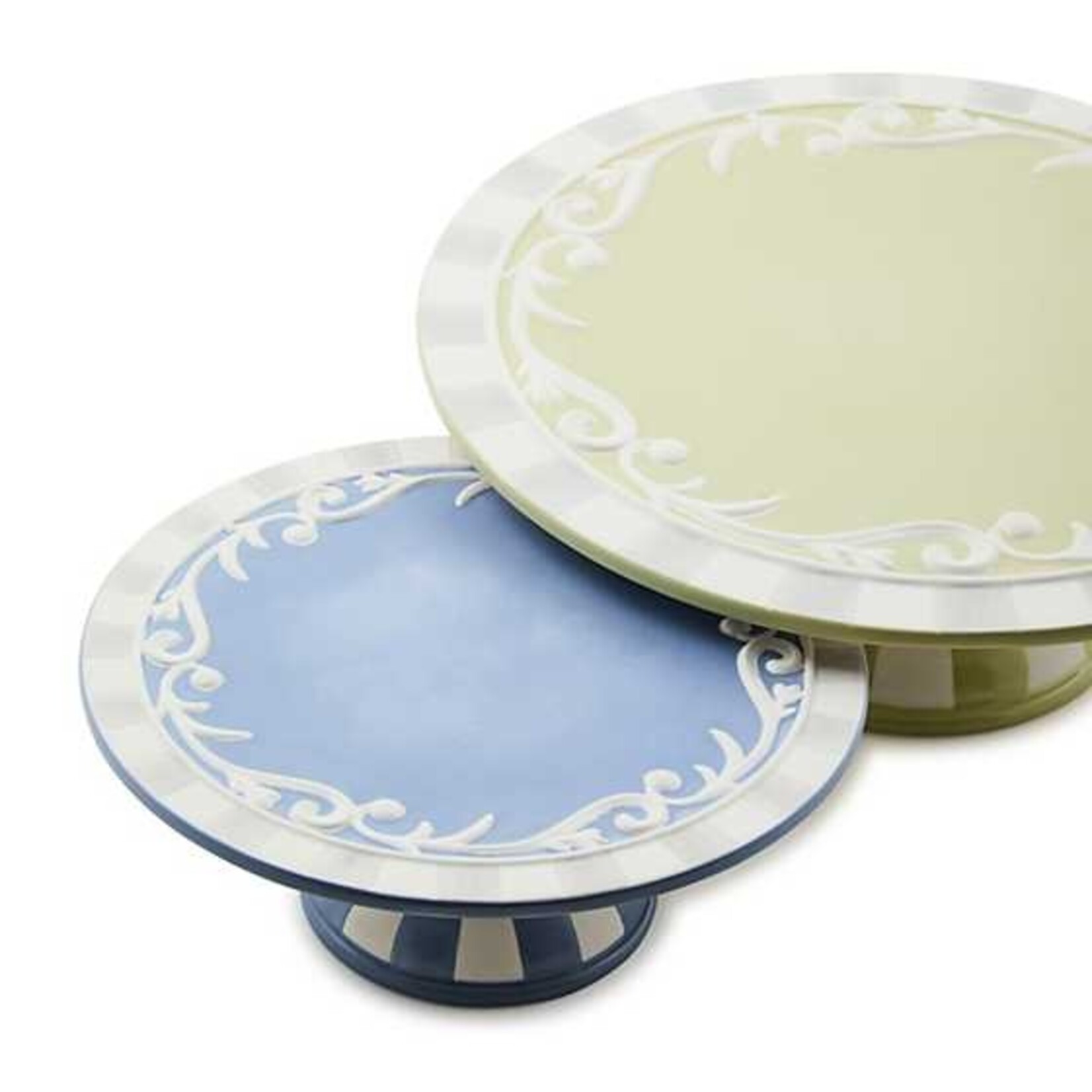 MacKenzie-Childs cameo small pedestal platter