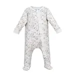 Feather Baby Zip Footy with Ruffles -Lyla - Pima Cotton Baby Footy
