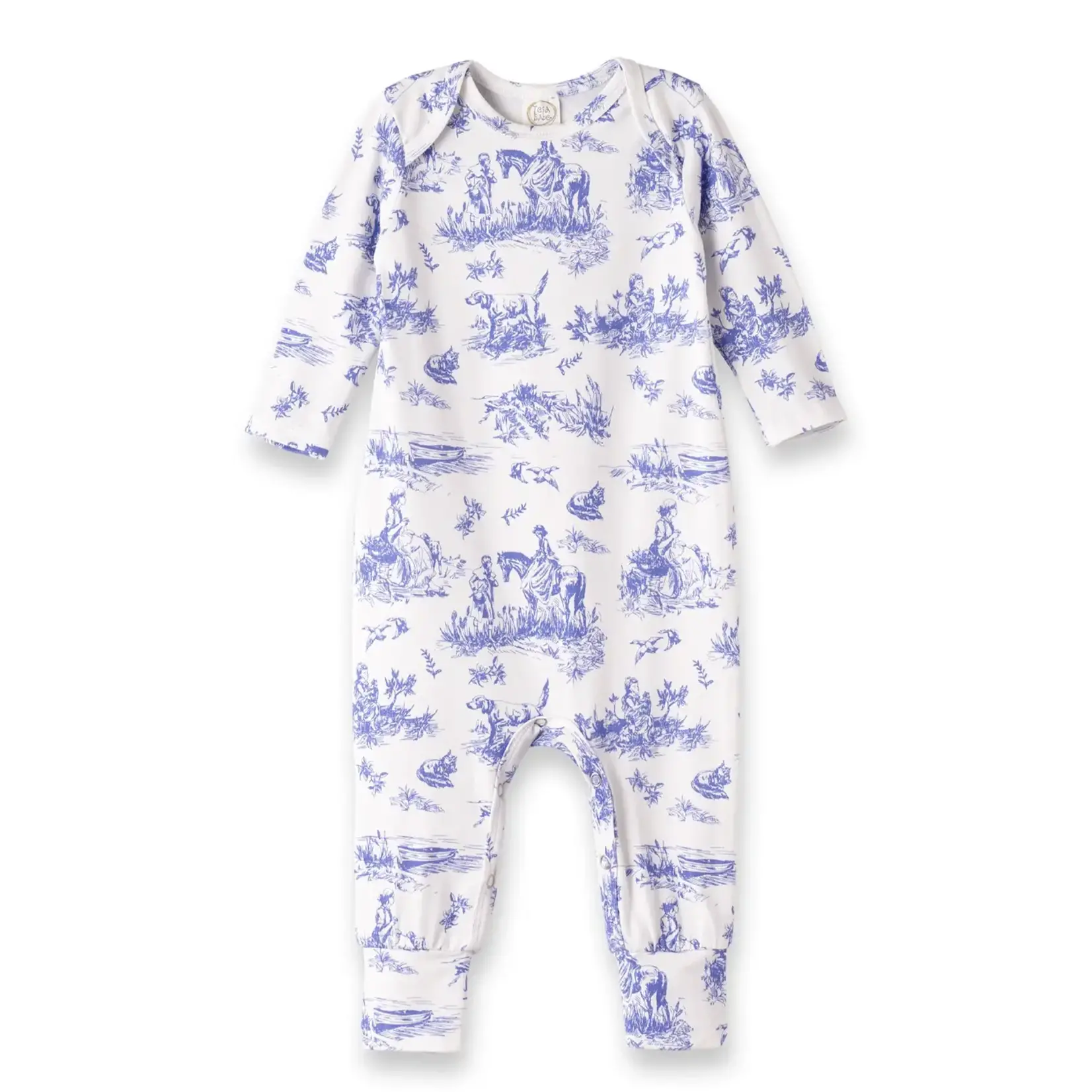 Tesa Babe Baby Girl's Toile De Jouy Bamboo Romper
