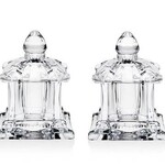 Godinger Pagoda Salt & Pepper Set Non Leaded Crystal