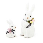 MacKenzie-Childs white rabbit bunnies, set of 2