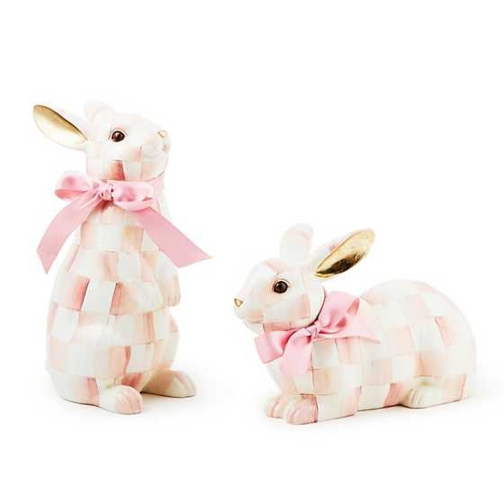 MacKenzie-Childs rosy check resting bunny