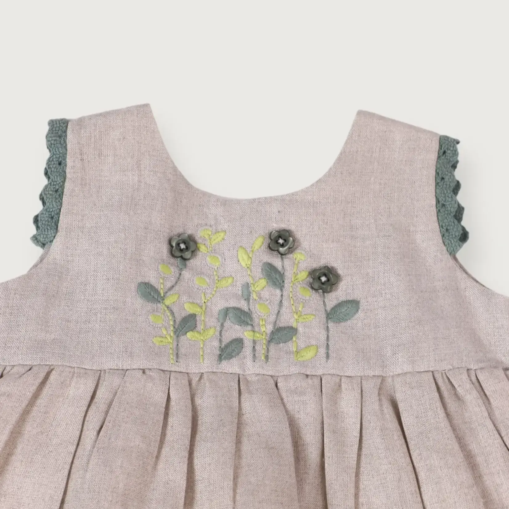 Viverano Organics Sylvie Linen  Dress & Bloomer - Natural Linen