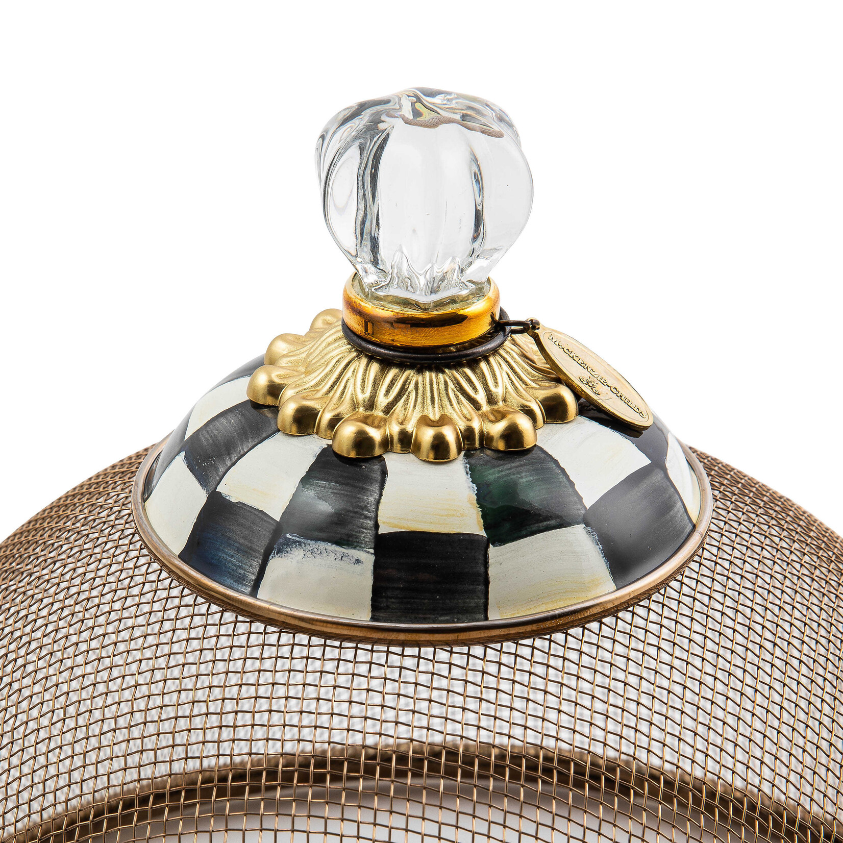 MacKenzie-Childs courtly check small mesh dome
