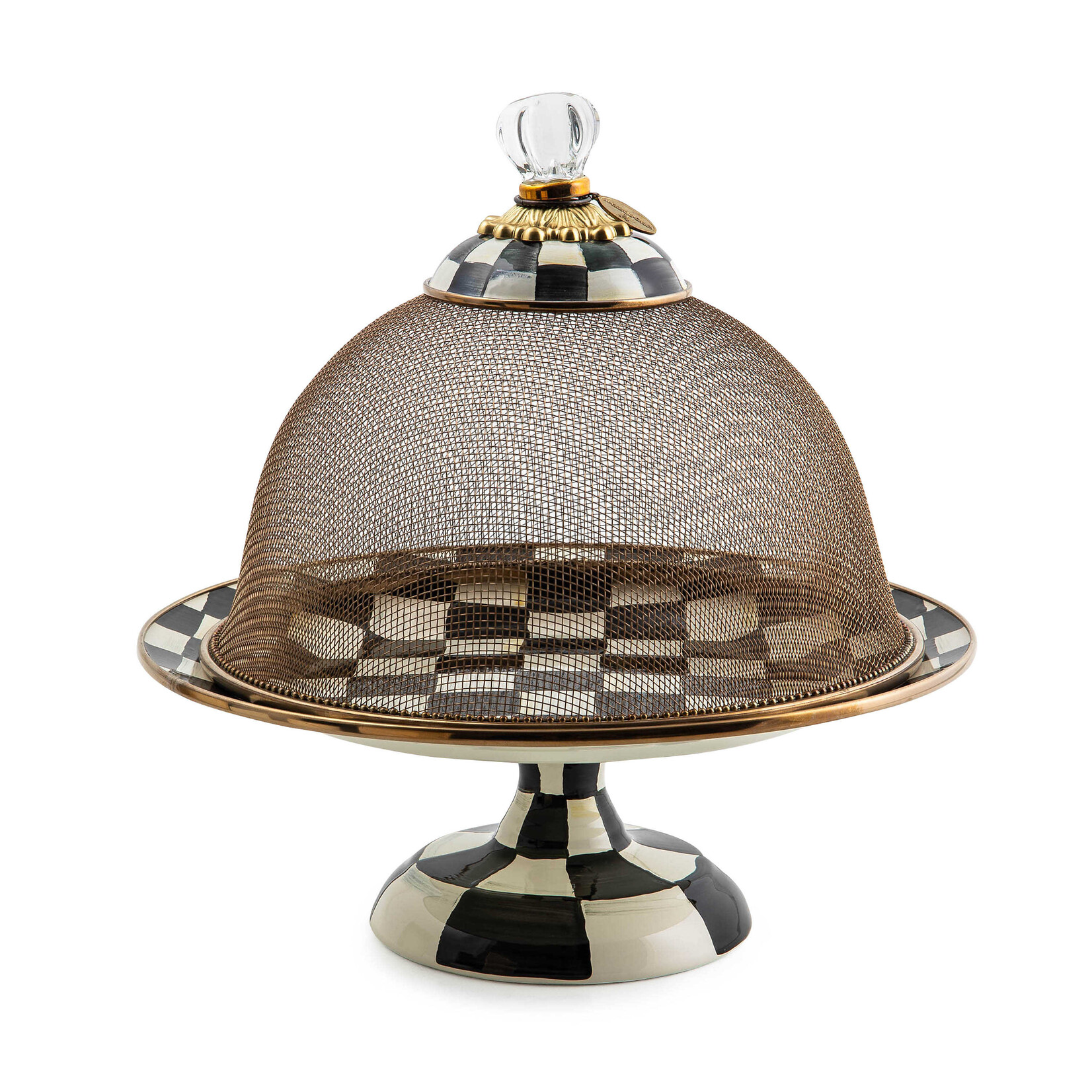 MacKenzie-Childs courtly check small mesh dome