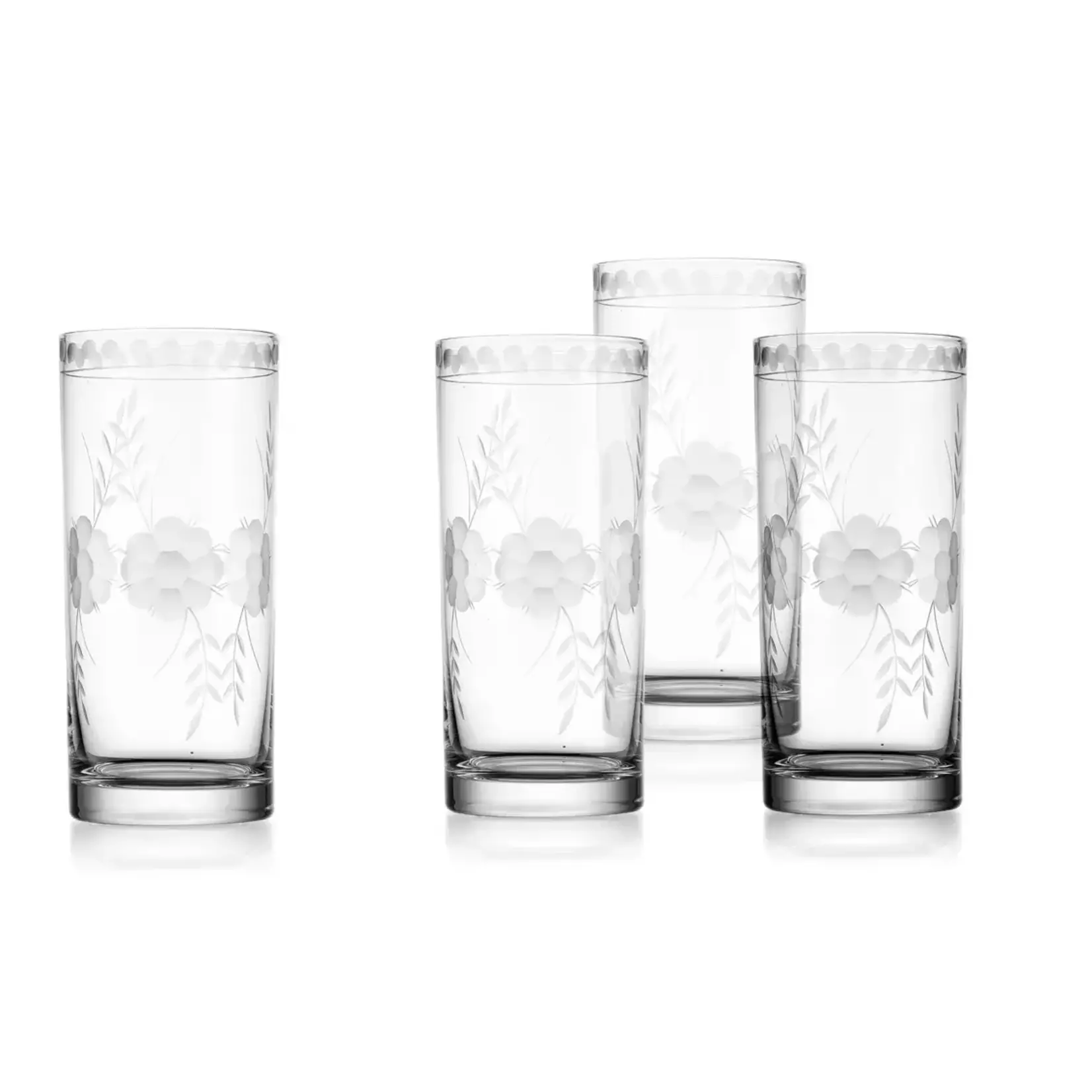 Godinger Set of Four Belle Fleur Highballs 14oz