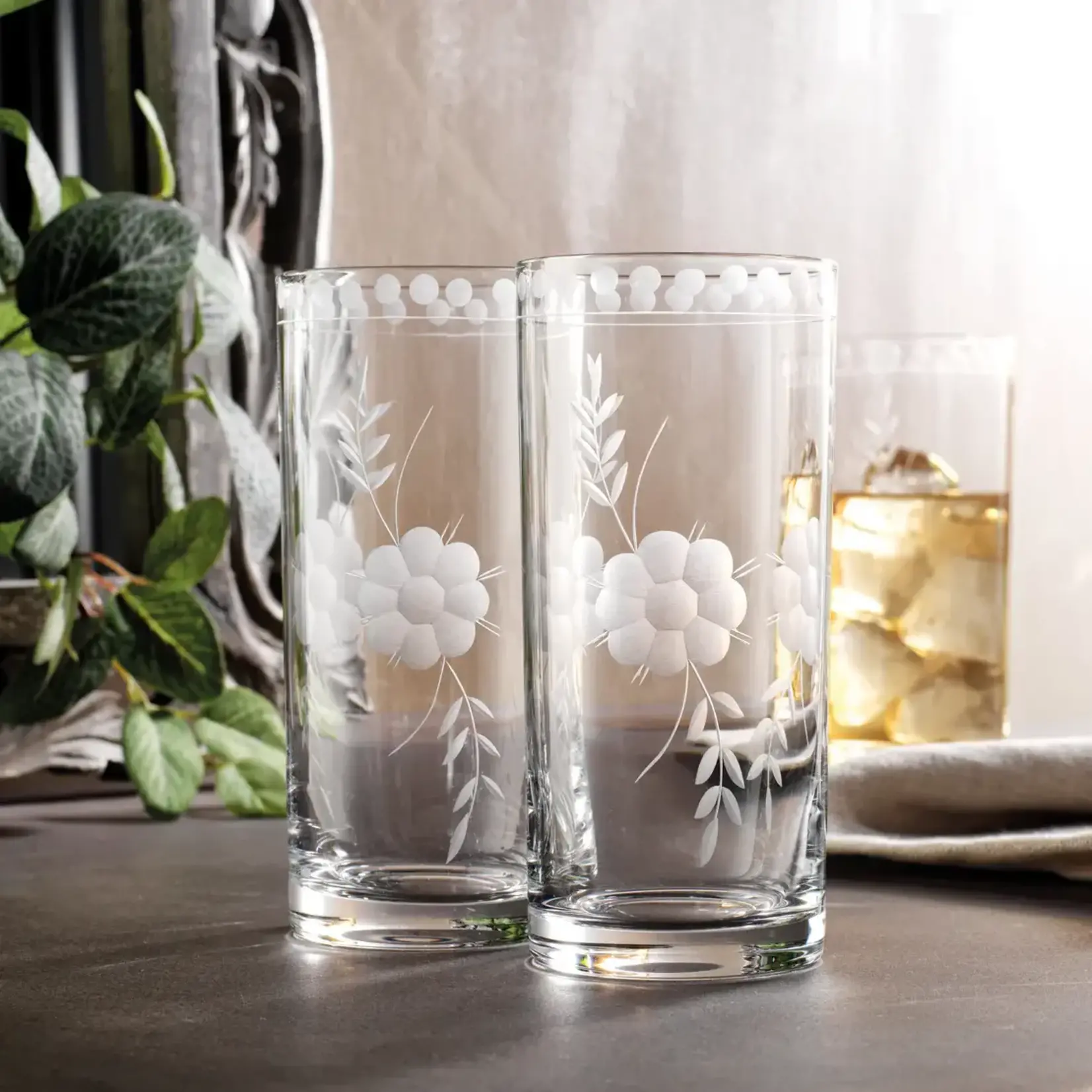 Godinger Set of Four Belle Fleur Highballs 14oz