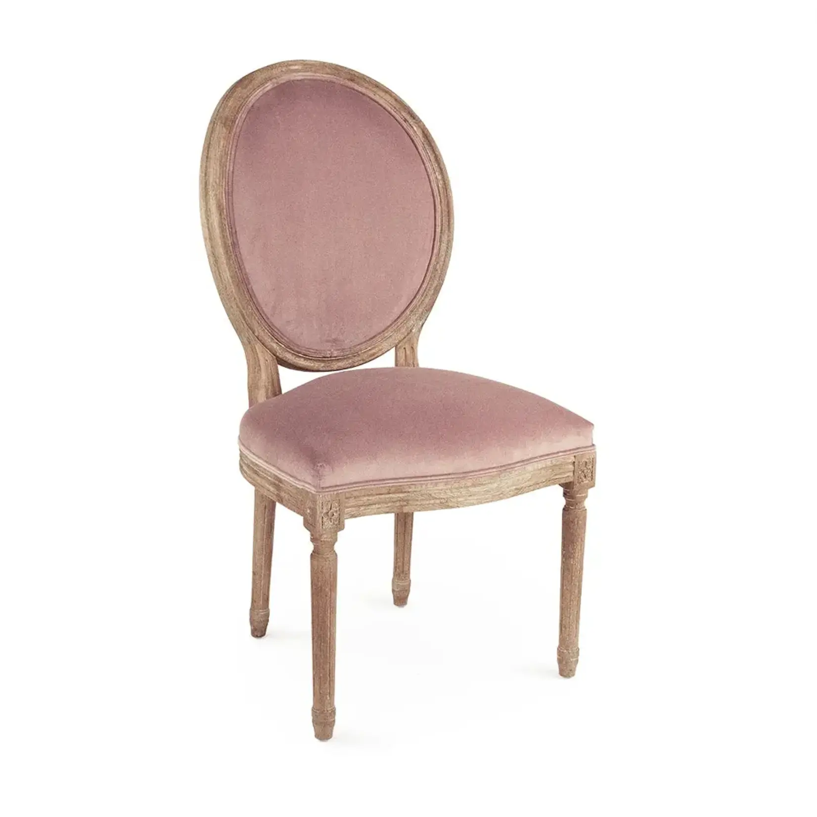 Zentique Inc. Dusty Rose Velvet Medallion Side Chair