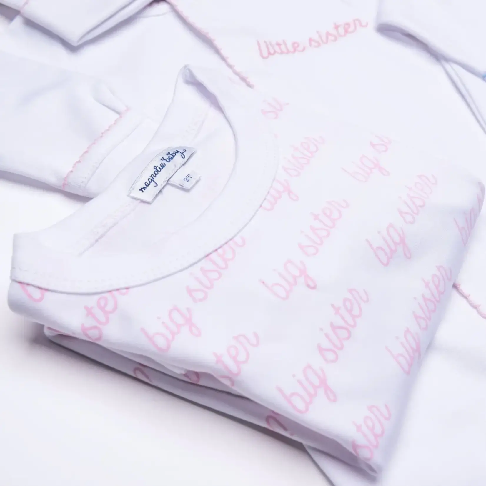 Magnolia Baby Big Sister Print Long Pajamas