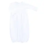 Magnolia Baby Essentials White Gown with Pink Trim Ruffle