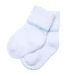 Magnolia Baby Solid Essentials White Blue Socks