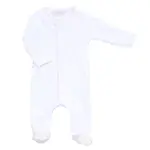 Magnolia Baby Solid Essentials White Pink Footie