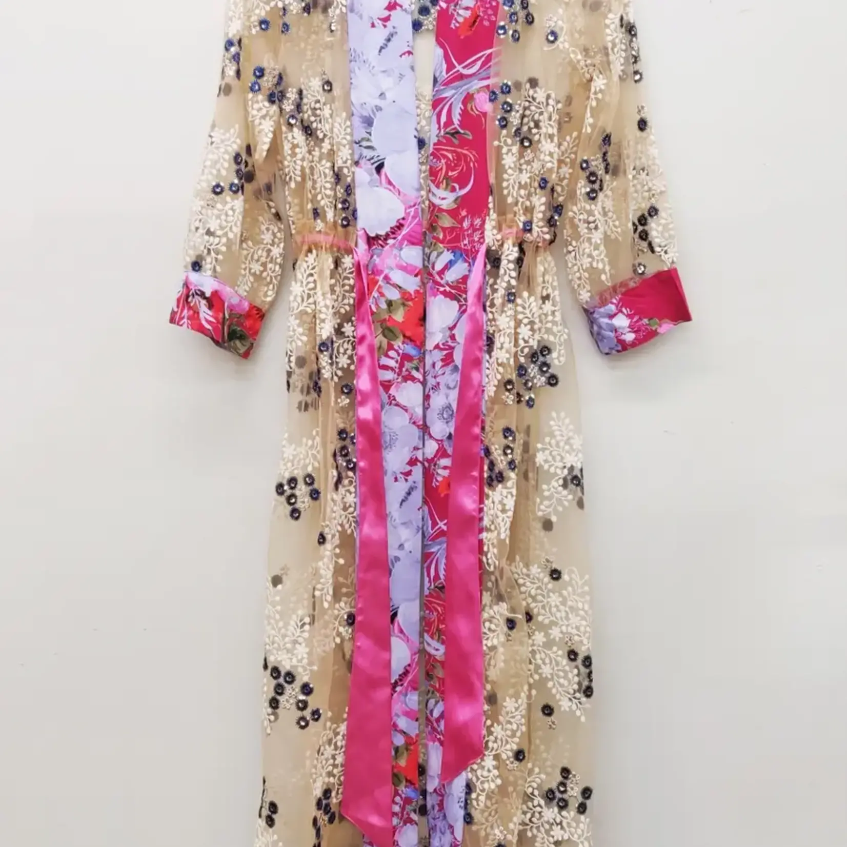 Aratta Starletta Embroidered Mesh Duster / Topper / Kimono