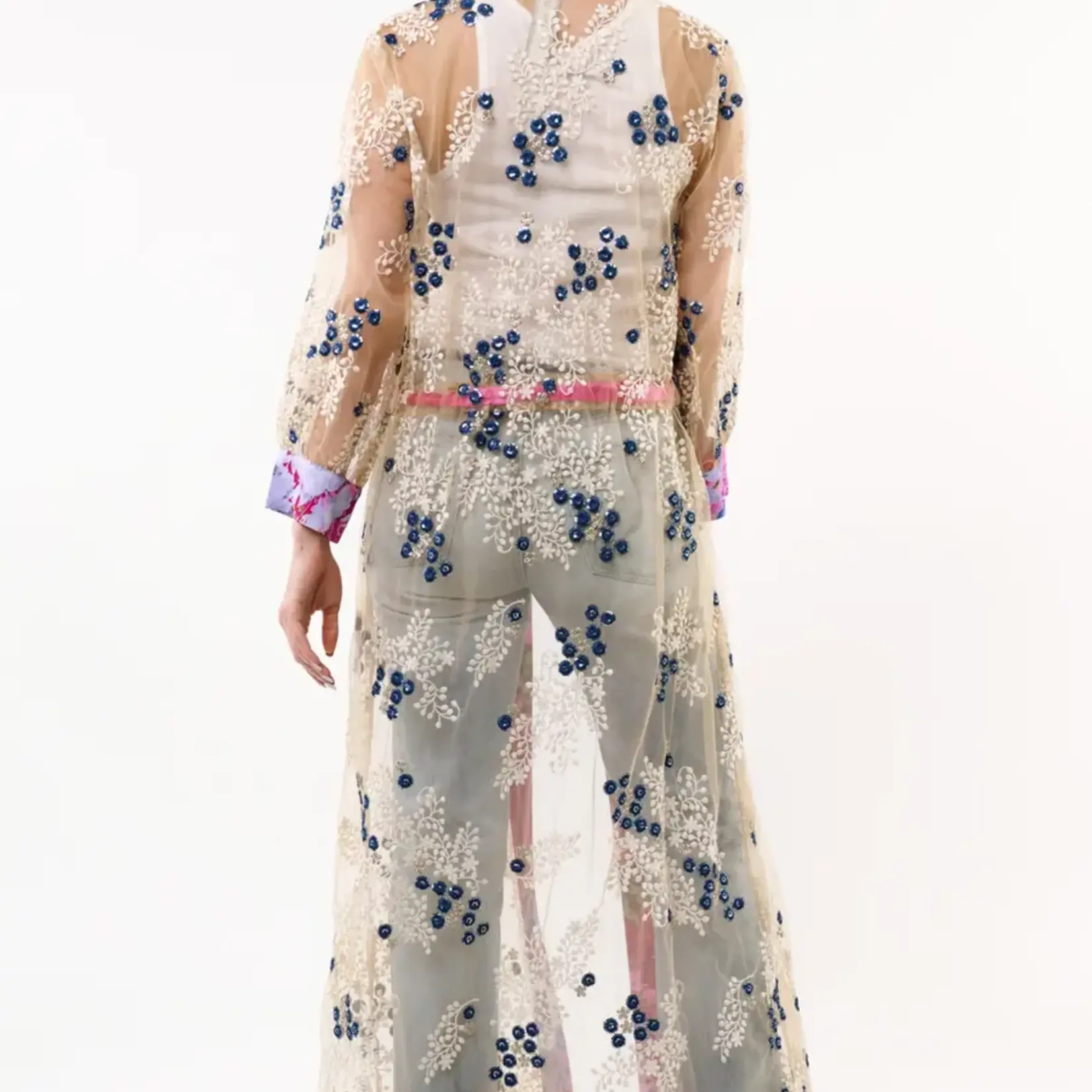 Aratta Starletta Embroidered Mesh Duster / Topper / Kimono