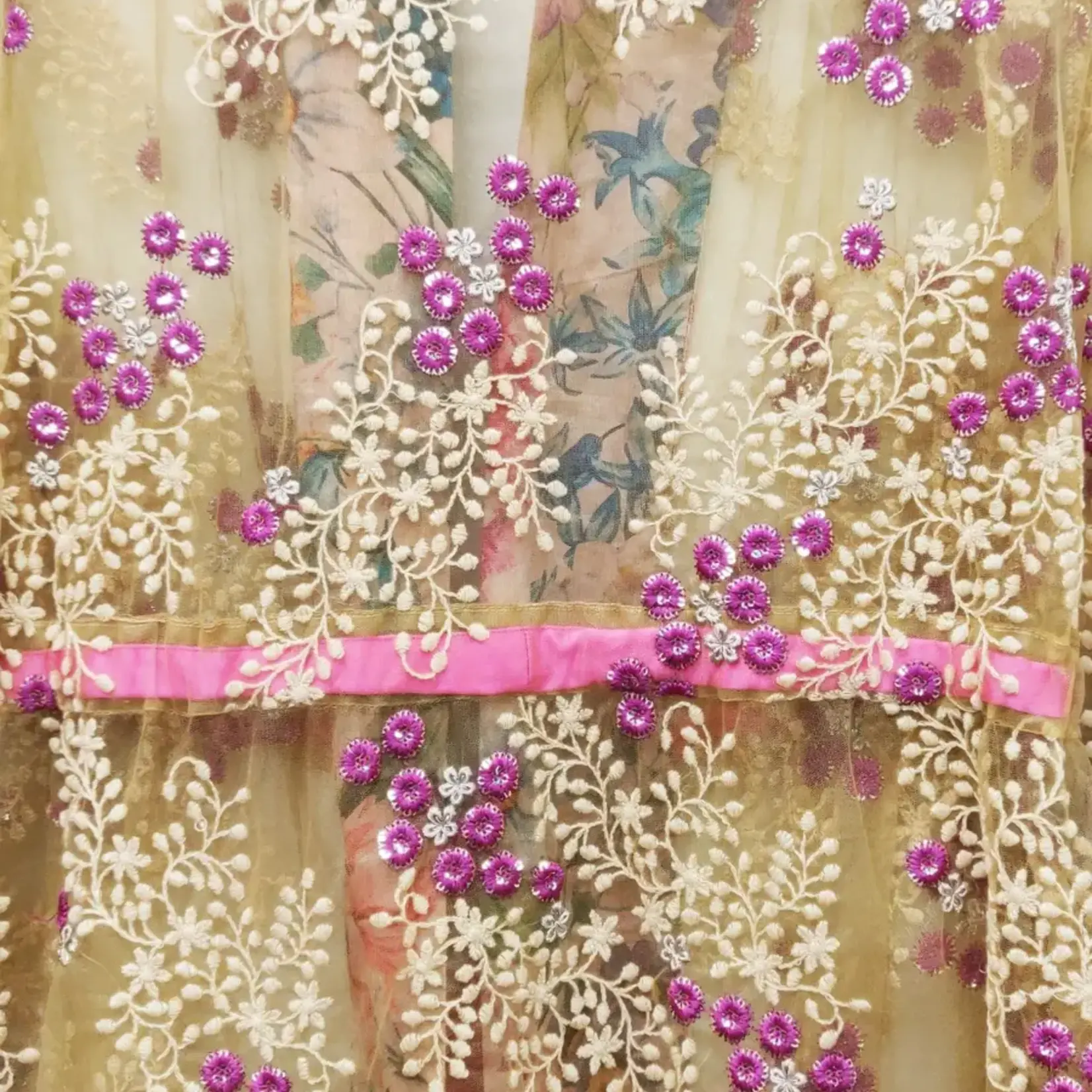 Aratta Miss September Embellished Mesh Kimono / Topper