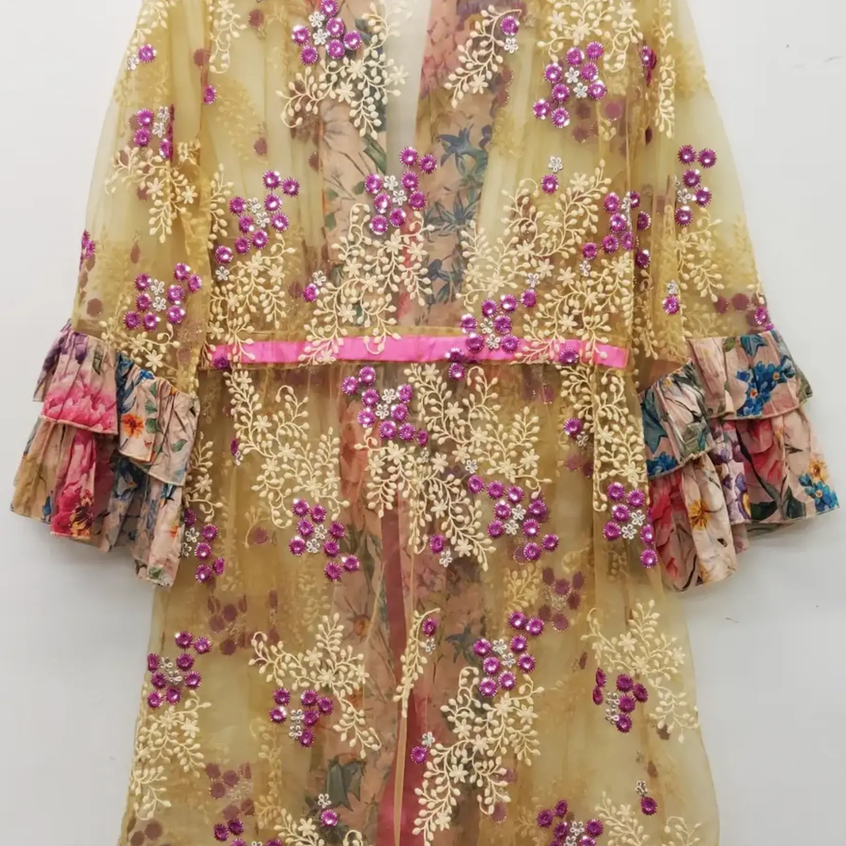 Aratta Miss September Embellished Mesh Kimono / Topper