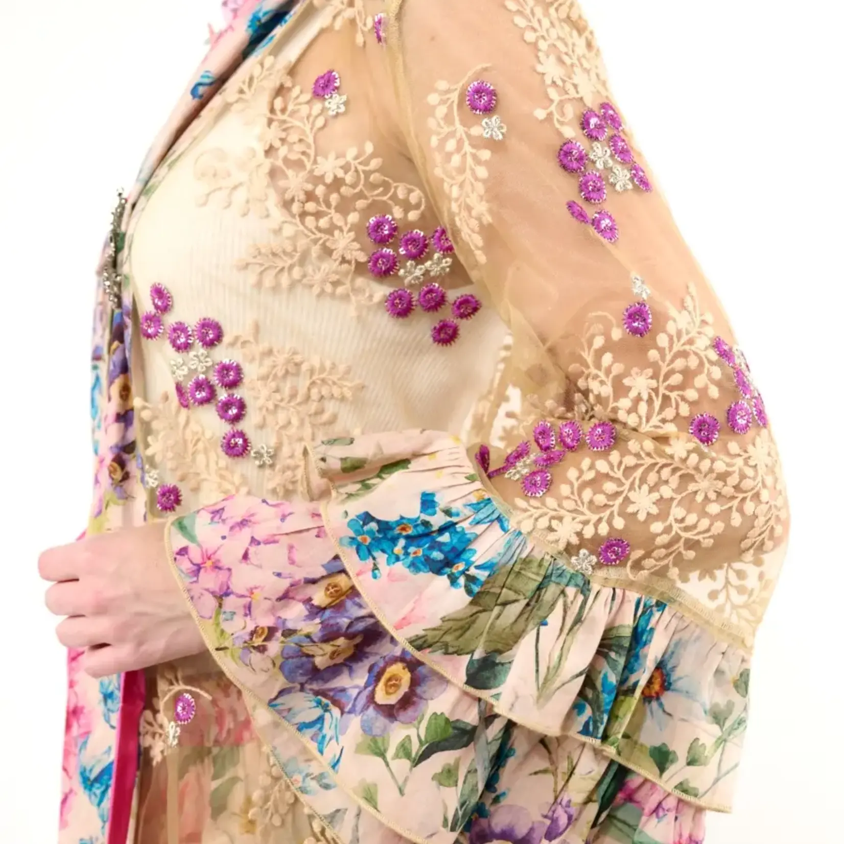 Aratta Miss September Embellished Mesh Kimono / Topper