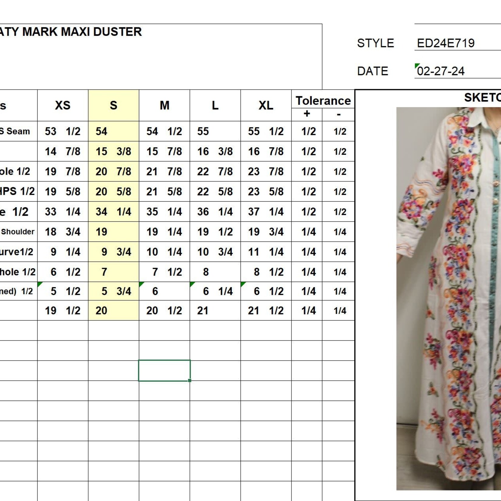 Aratta Beauty Mark Embroidered Maxi Duster / Shirt Dress