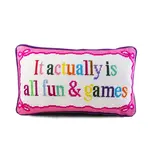 Furbish Studio Fun and Games Needlepoint Pillow