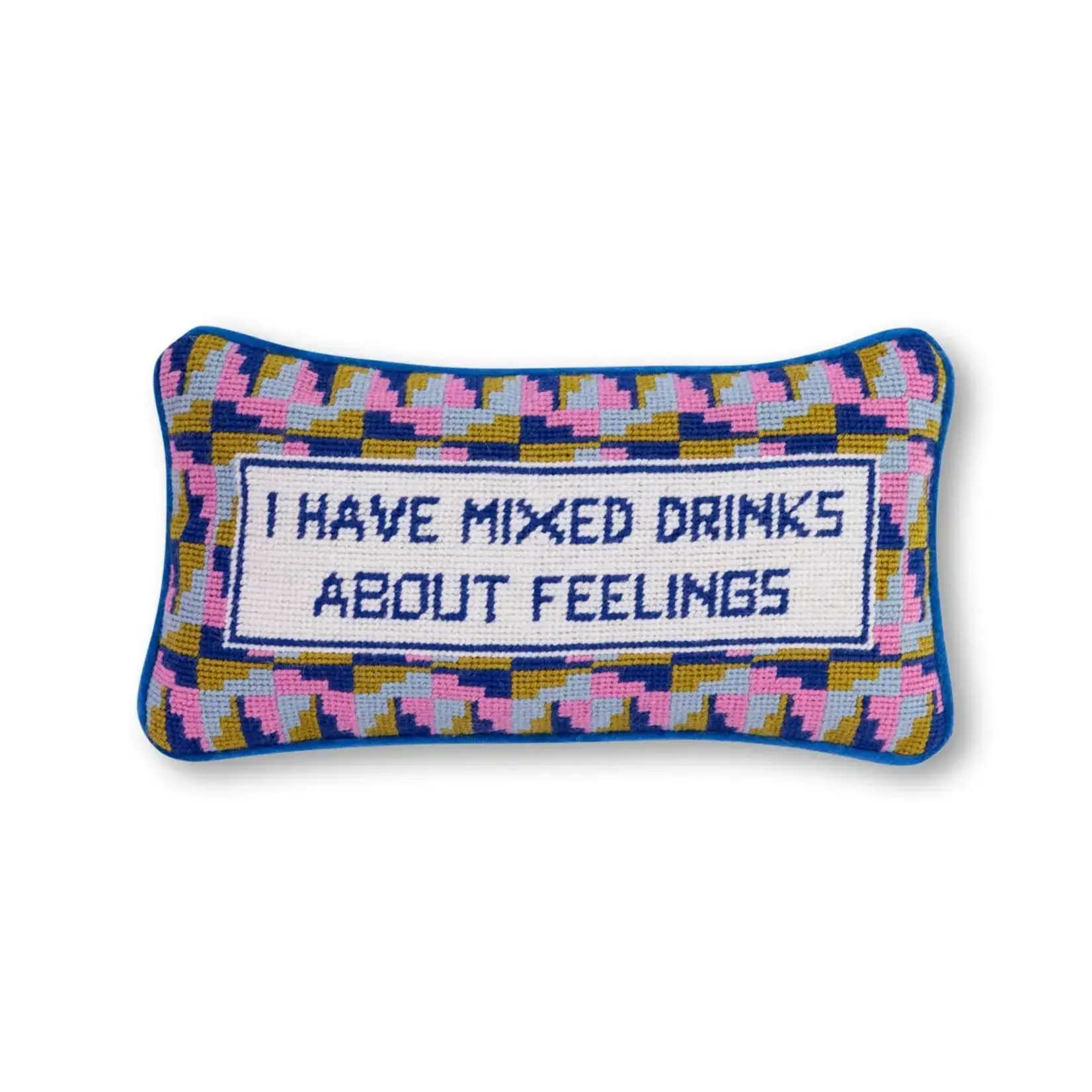 Furbish Studio Mixed Drinks Needlepoint Pillow