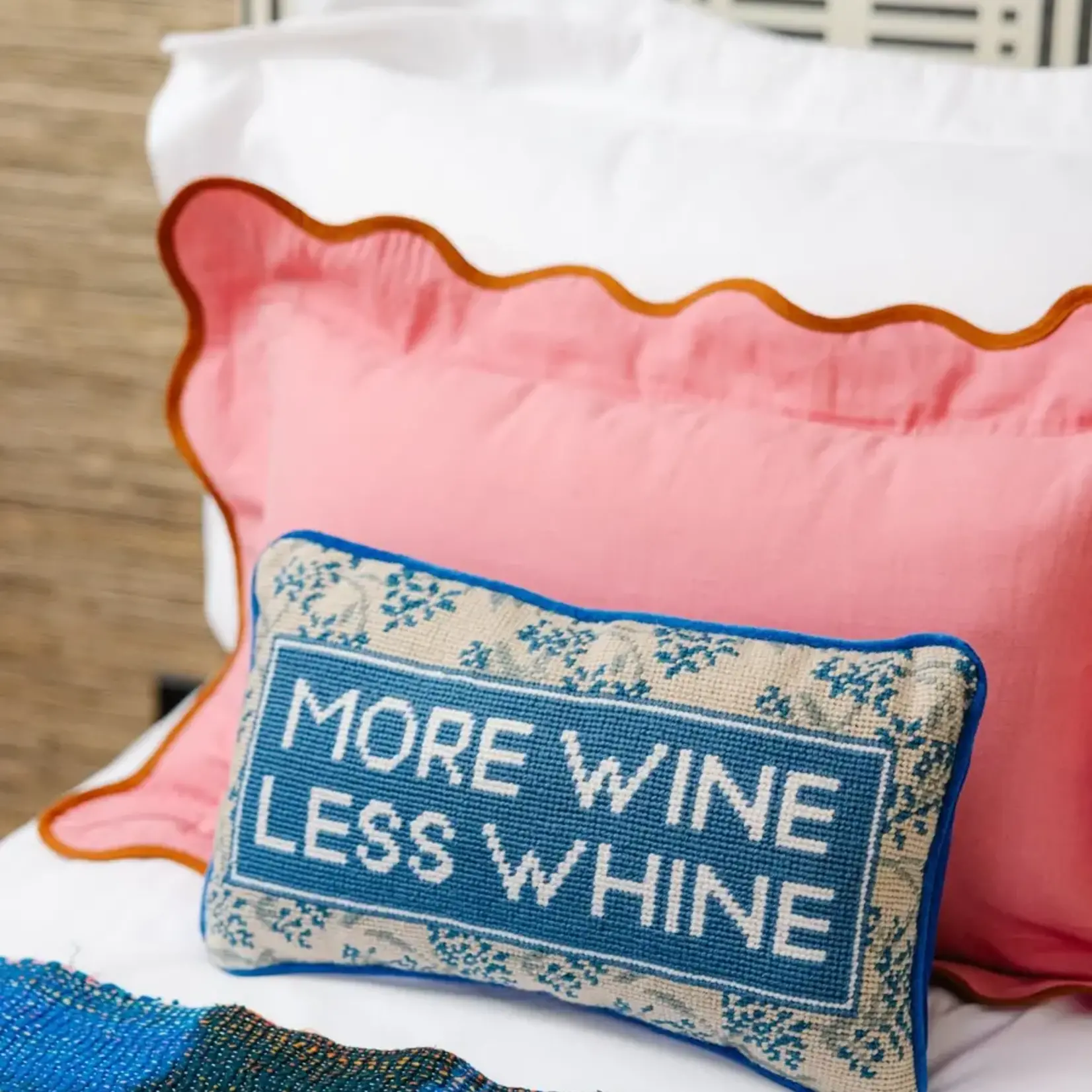 Furbish Studio More Wine Needlepoint Pillow