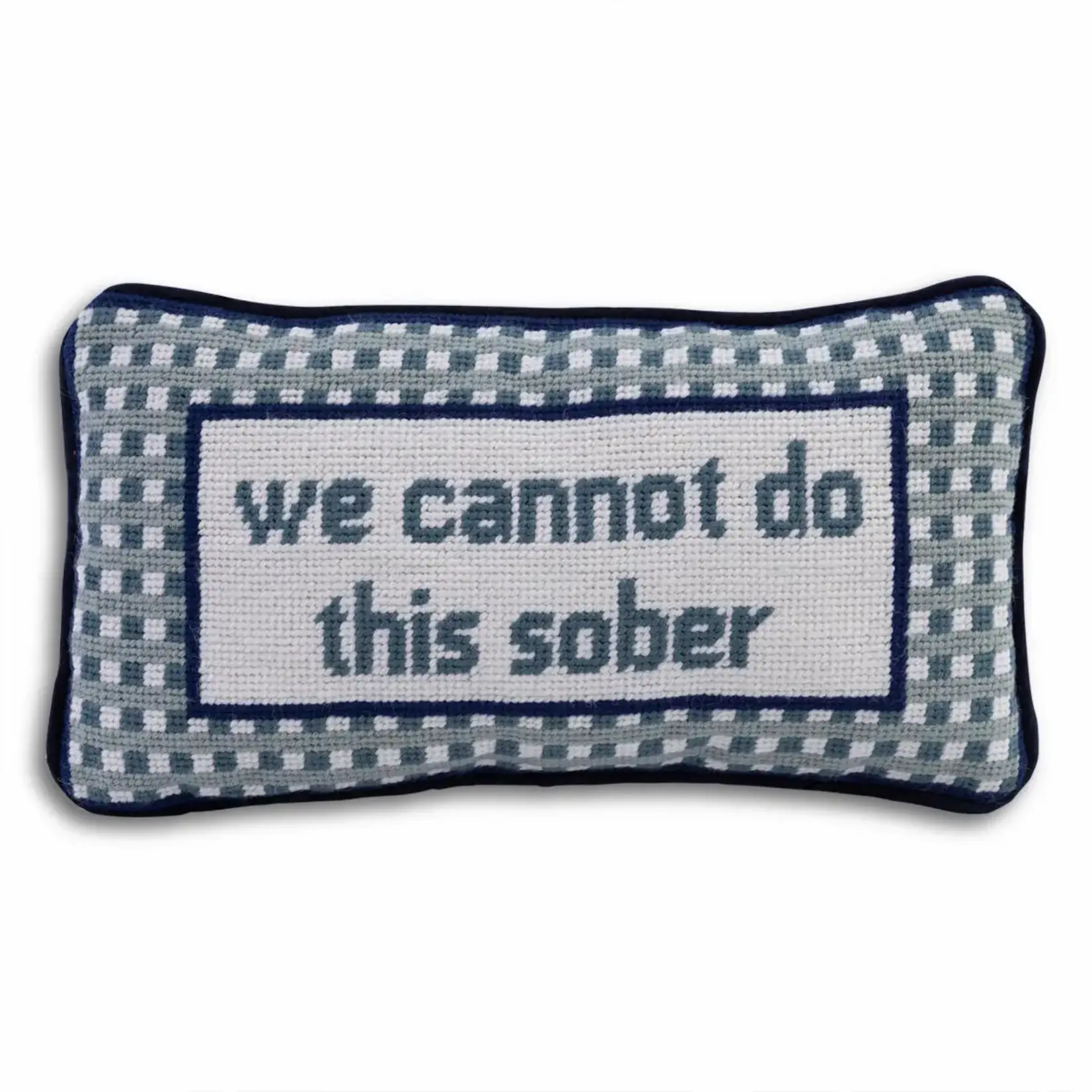 Furbish Studio Sober Needlepoint Pillow