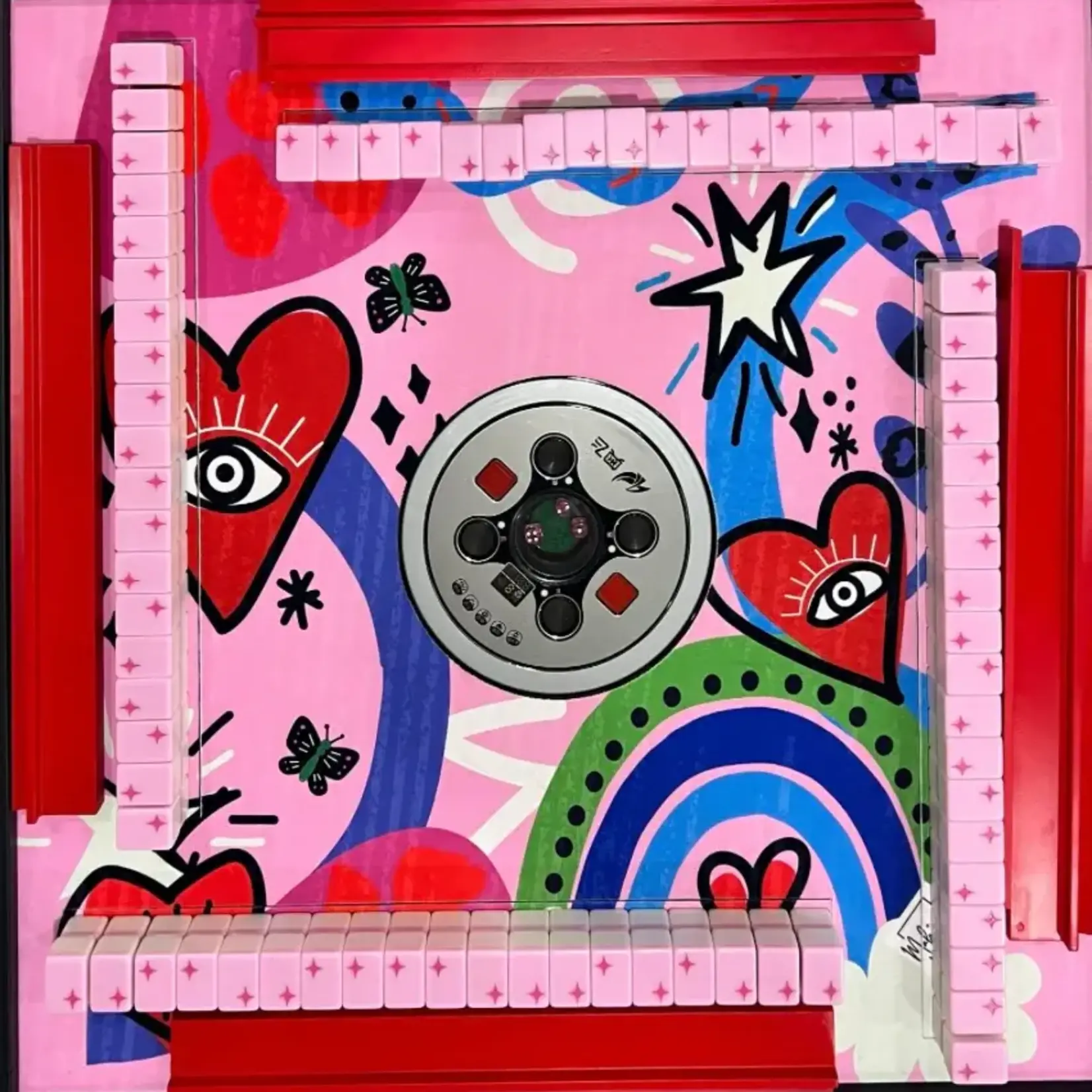 Bespoke Mahjong Lucky Charms Magnetic Tiles Bundle (Mint/Pink)