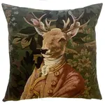yapatkwa - art of the loom Decorative Pillow Cover Stag Verdure Pink Jacket