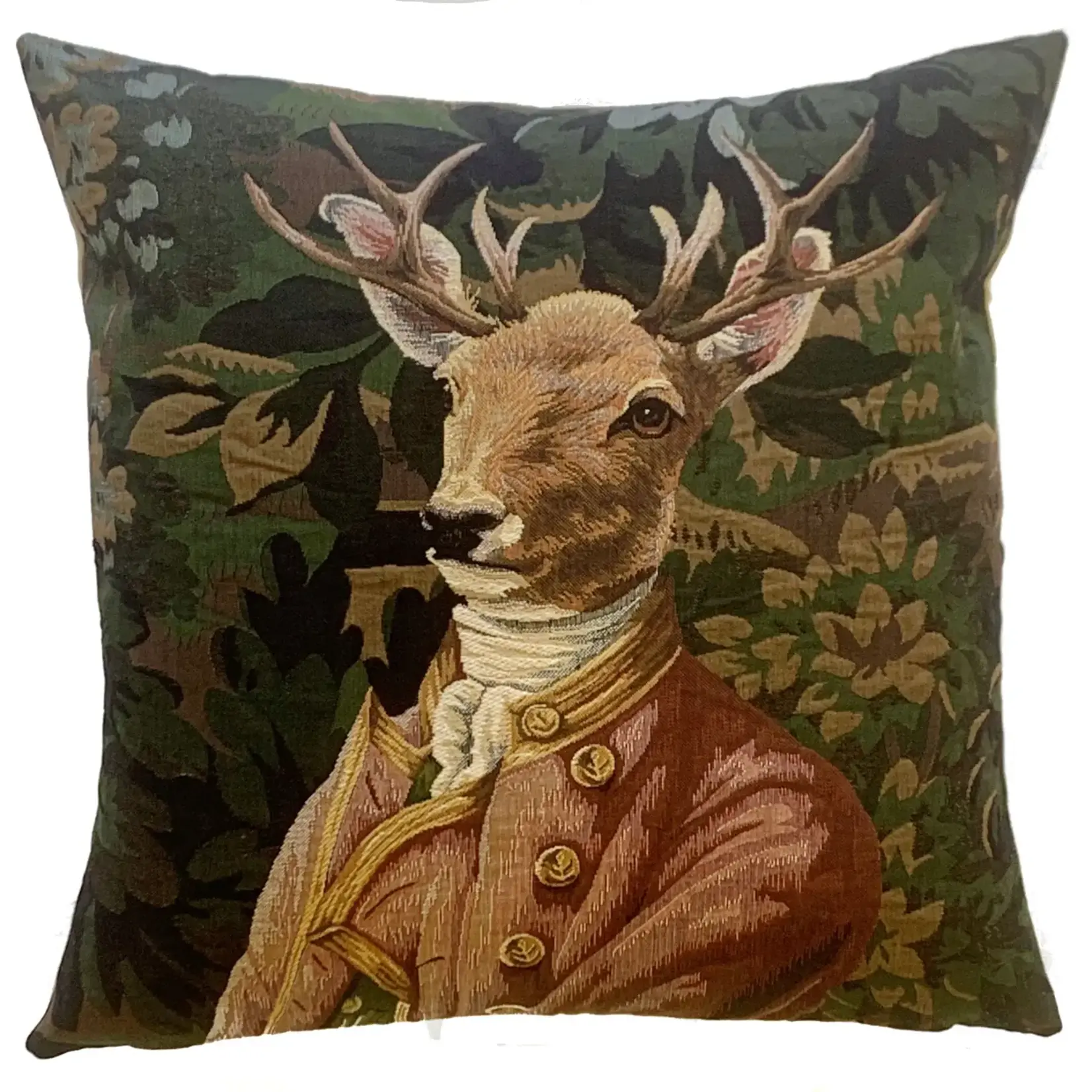 yapatkwa - art of the loom Decorative Pillow Cover Stag Verdure Pink Jacket