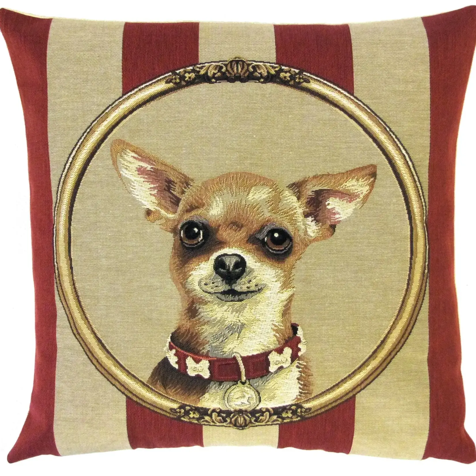 yapatkwa - art of the loom Dog Throw Pillow - Chihuahua