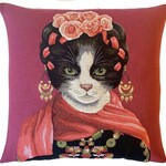 yapatkwa - art of the loom Pink Kahlo Cat Portrait