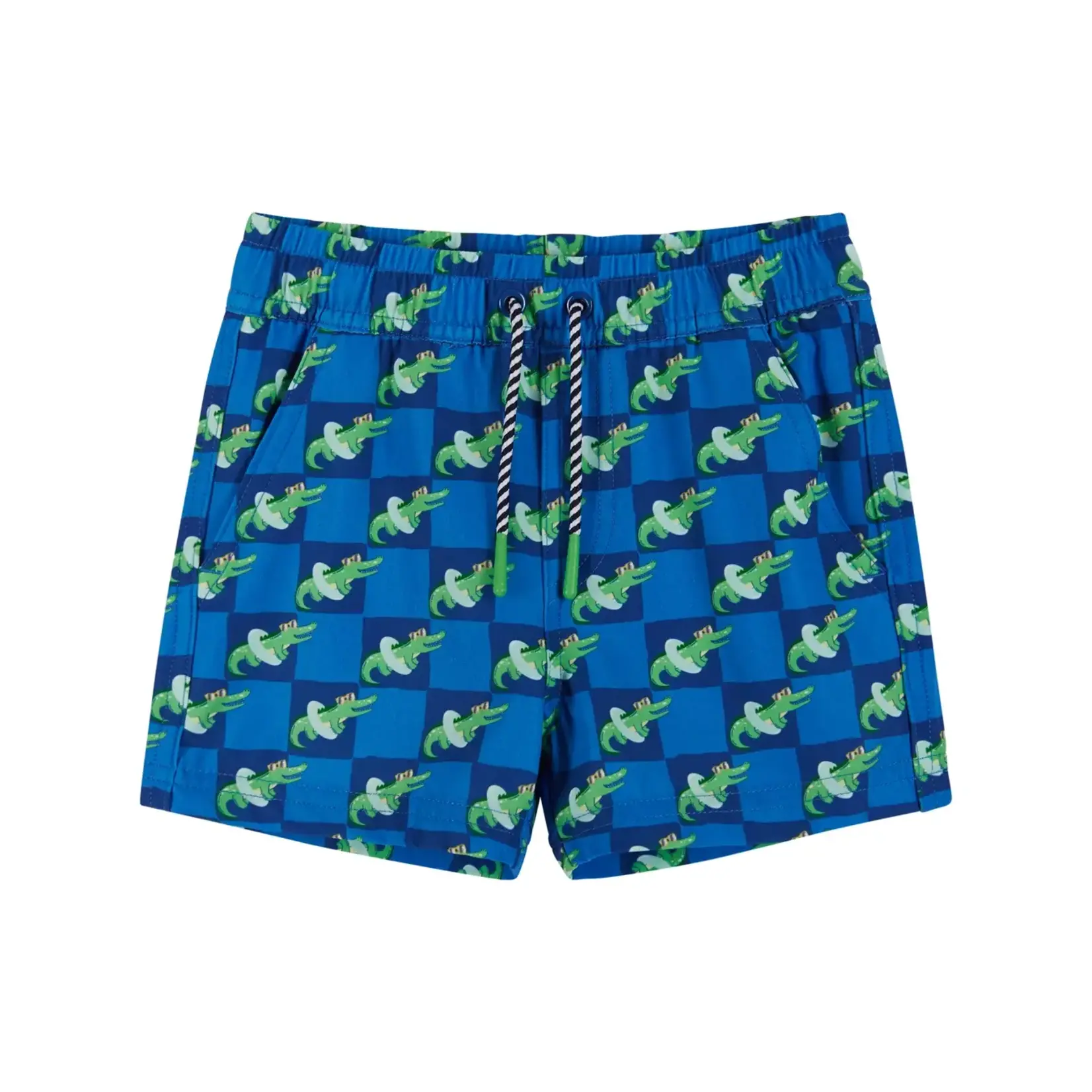 Andy & Evan Boys Toddler Alligator Graphic Rashguard and Boardshort