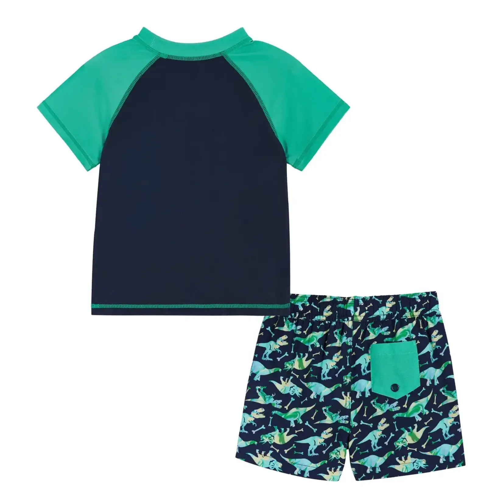 Andy & Evan Boys Toddler Raglan Rashguard and Boardshort